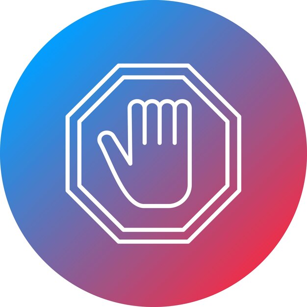 Imagen vectorial del icono de señal de parada Se puede utilizar para protección y seguridad