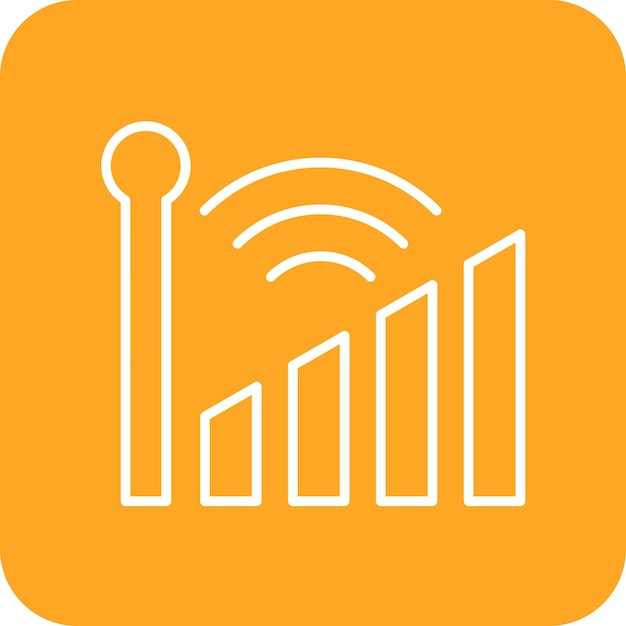 Imagen vectorial de icono de señal Se puede utilizar para Comunicación y Medios