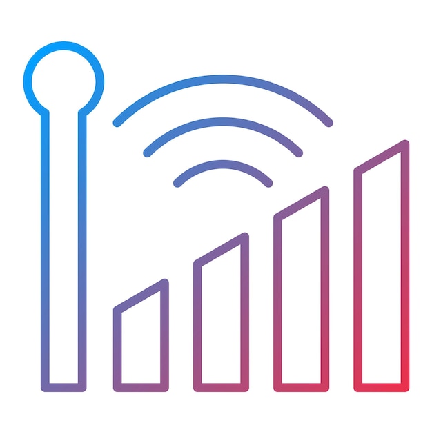 Imagen vectorial de icono de señal Se puede utilizar para Comunicación y Medios