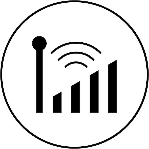 Imagen vectorial de icono de señal Se puede utilizar para Comunicación y Medios