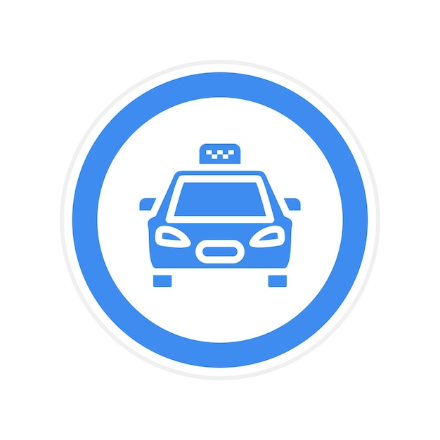 Vector imagen vectorial del icono de la señal de taxi se puede utilizar para el servicio de taxi