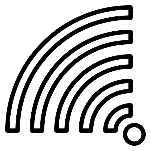 Imagen vectorial del icono de la señal WiFi Se puede utilizar para el trabajo remoto