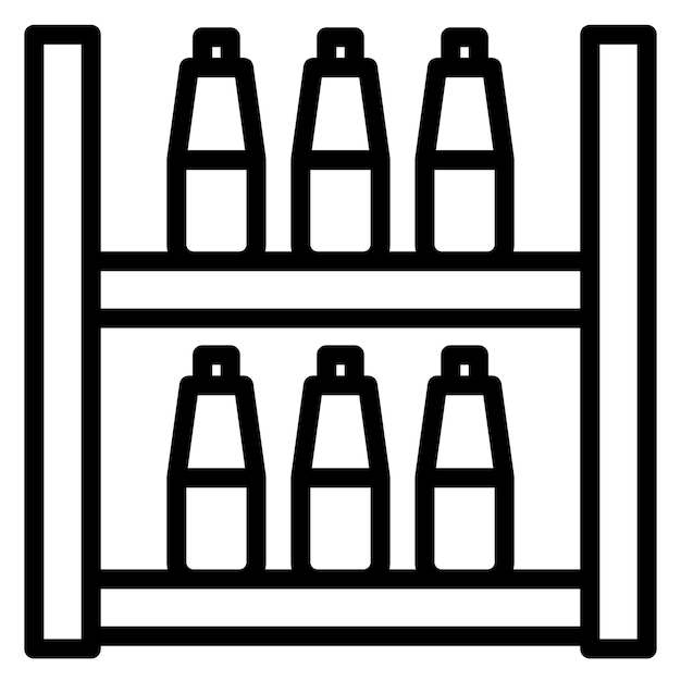 Imagen vectorial del icono de señalización de estantería Se puede utilizar para la comercialización