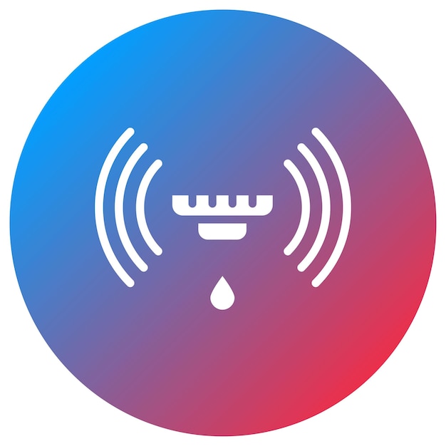 La imagen vectorial del icono del sensor de agua inteligente se puede utilizar para la biometría