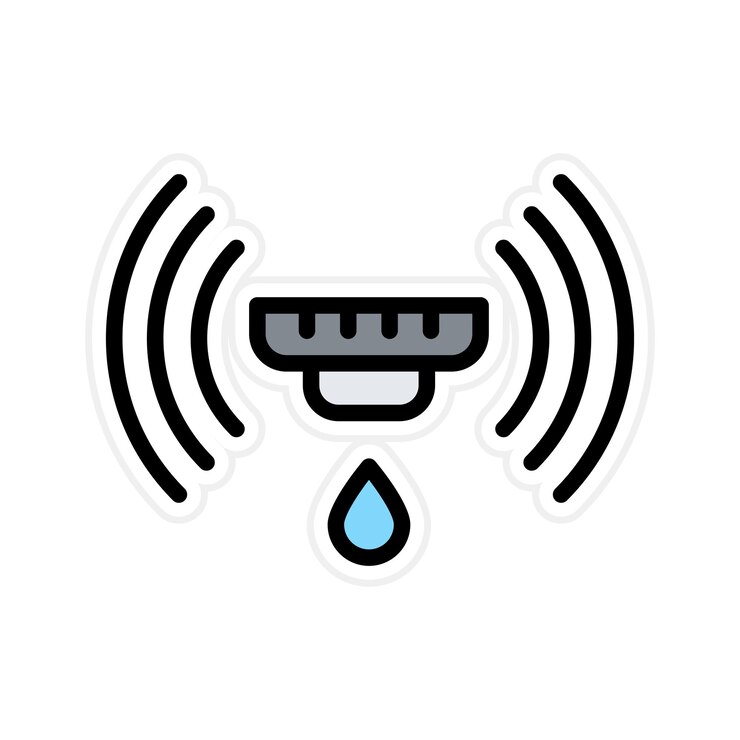 Vector la imagen vectorial del icono del sensor de agua inteligente se puede utilizar para la biometría
