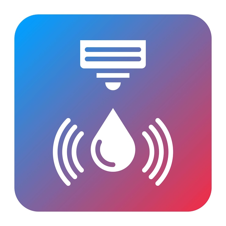 Vector imagen vectorial del icono del sensor de agua se puede utilizar para los sensores