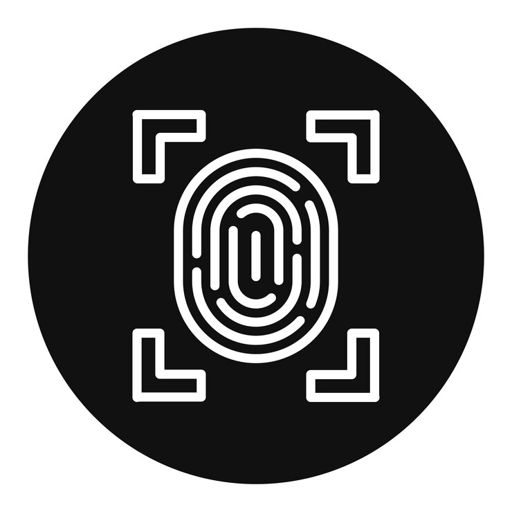 Vector imagen vectorial del icono del sensor biométrico se puede utilizar para los sensores