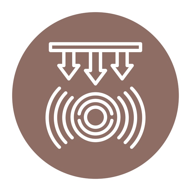 Imagen vectorial del icono del sensor de fuerza Se puede utilizar para los sensores