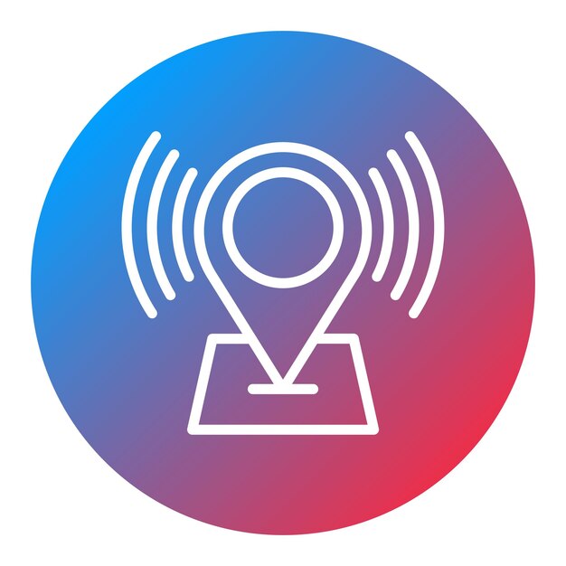 Imagen vectorial del icono del sensor GPS Se puede utilizar para los sensores