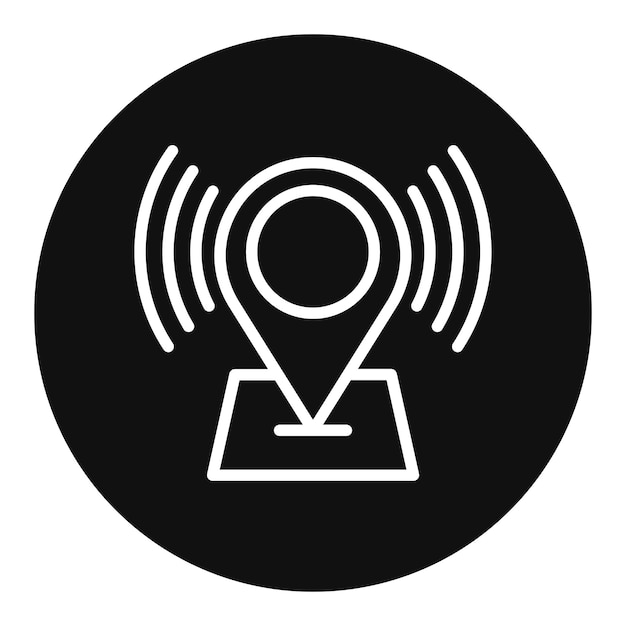 Imagen vectorial del icono del sensor GPS Se puede utilizar para los sensores