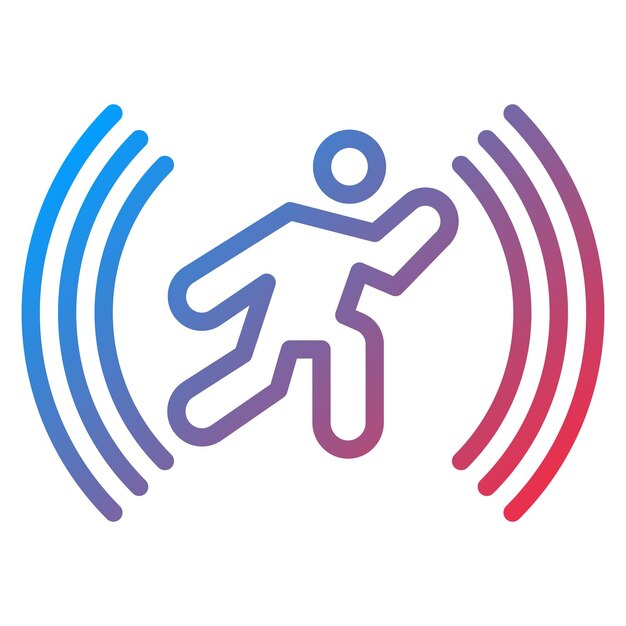 Imagen vectorial del icono del sensor de movimiento Se puede utilizar para los sensores