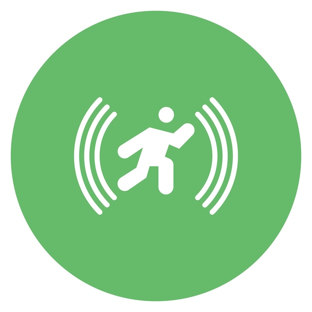 Imagen vectorial del icono del sensor de movimiento Se puede utilizar para los sensores