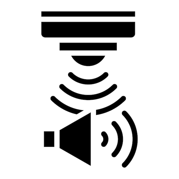 Imagen vectorial del icono del sensor de sonido Se puede utilizar para los sensores