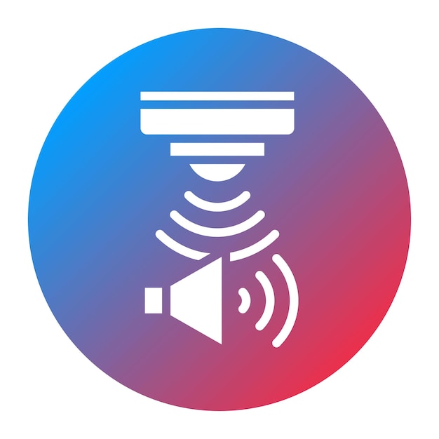 Imagen vectorial del icono del sensor de sonido Se puede utilizar para los sensores