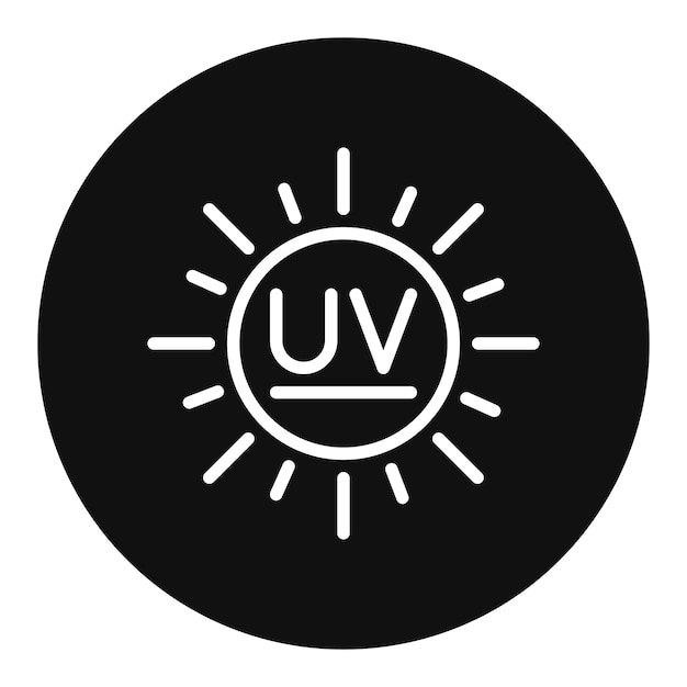 Vector imagen vectorial del icono del sensor uv se puede utilizar para los sensores