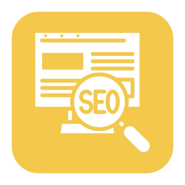 Imagen vectorial de icono SEO Se puede usar para nuevos medios