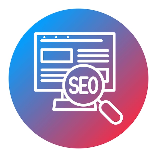 Imagen vectorial de icono SEO Se puede usar para nuevos medios