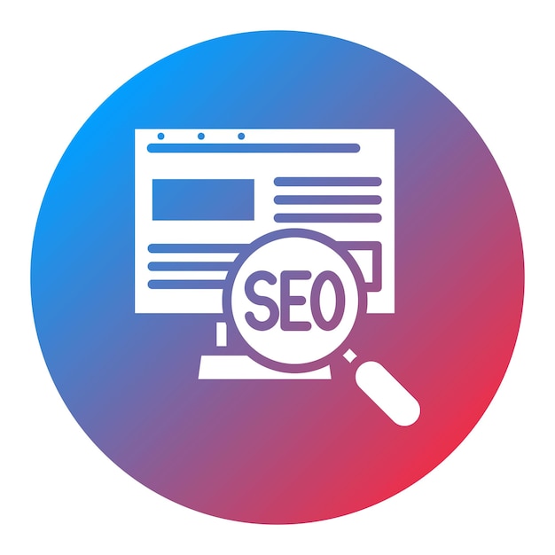 Imagen vectorial de icono SEO Se puede usar para nuevos medios