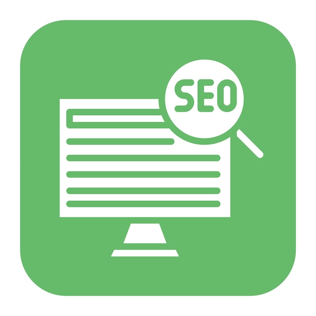 Imagen vectorial de icono SEO Se puede usar para el video blog