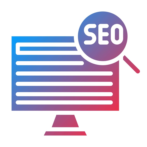 Imagen vectorial de icono SEO Se puede usar para el video blog