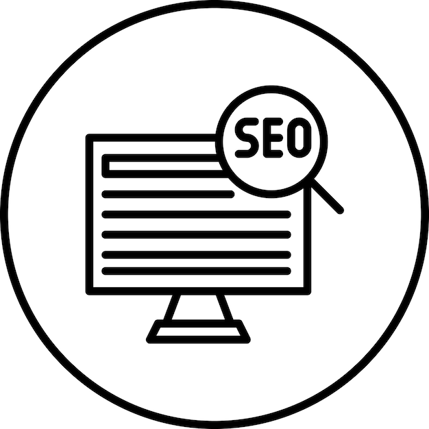 Imagen vectorial de icono SEO Se puede usar para el video blog