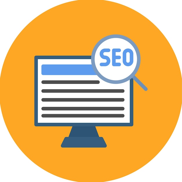 Imagen vectorial de icono SEO Se puede usar para el video blog