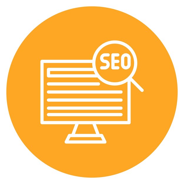 Imagen vectorial de icono SEO Se puede usar para el video blog