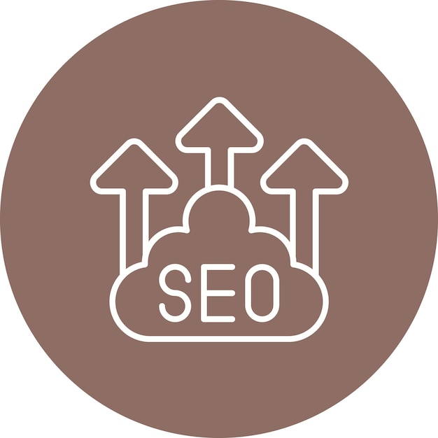 La imagen vectorial del icono SEO se puede utilizar para el marketing digital