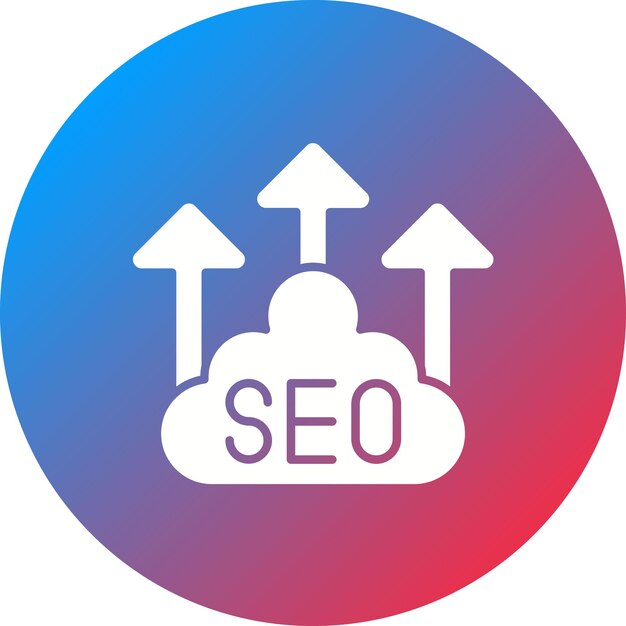 La imagen vectorial del icono SEO se puede utilizar para el marketing digital