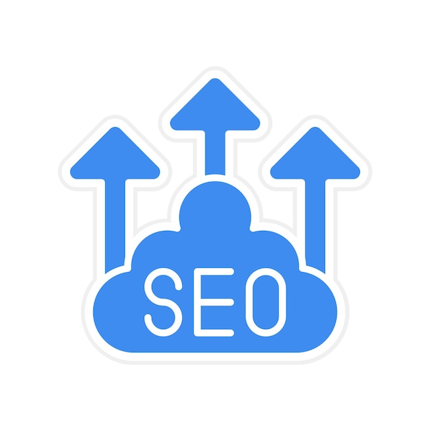 La imagen vectorial del icono SEO se puede utilizar para el marketing digital