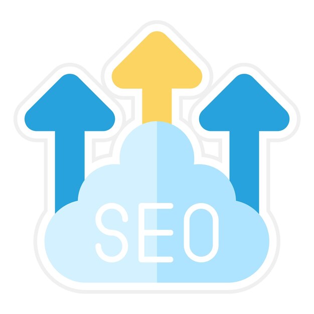 La imagen vectorial del icono SEO se puede utilizar para el marketing digital