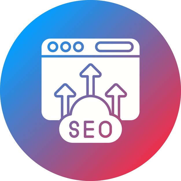 La imagen vectorial del icono SEO se puede utilizar para el marketing en Internet