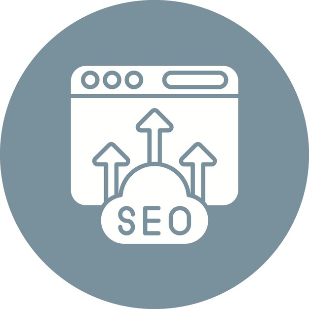 La imagen vectorial del icono SEO se puede utilizar para el marketing en Internet