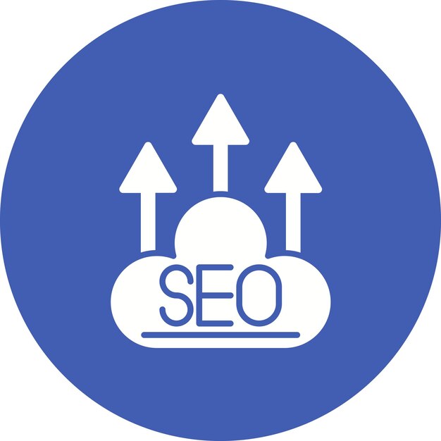 La imagen vectorial del icono SEO se puede utilizar para la redacción