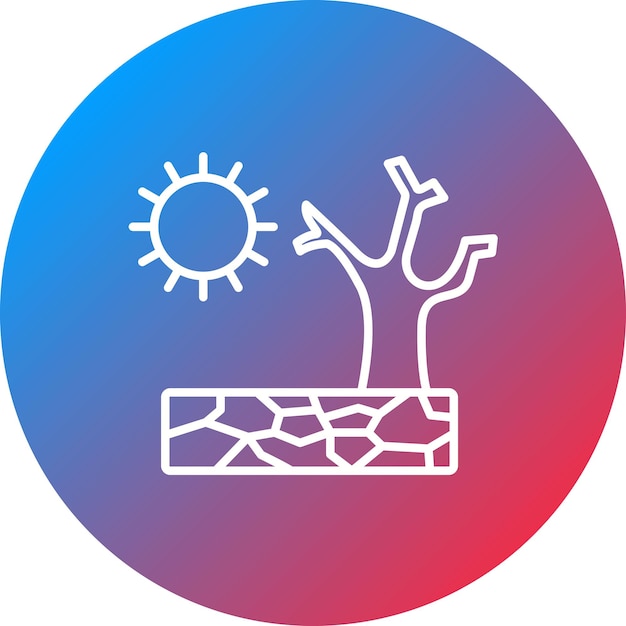 Imagen vectorial del icono de la sequía Se puede utilizar para la contaminación