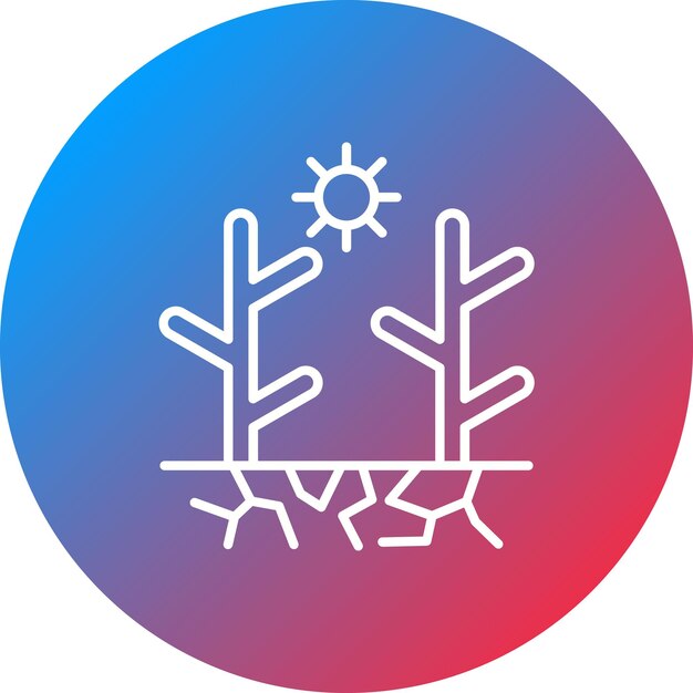 La imagen vectorial del icono de la sequía se puede utilizar para los desastres naturales