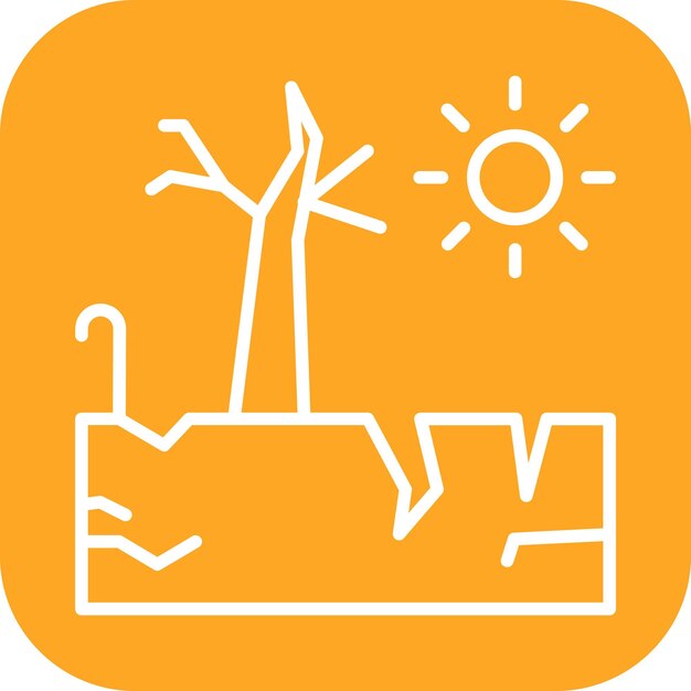 La imagen vectorial del icono de la sequía se puede utilizar para los desastres naturales