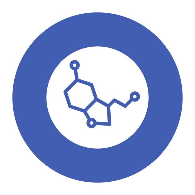 Vector imagen vectorial del icono de serotonina puede usarse para la adicción