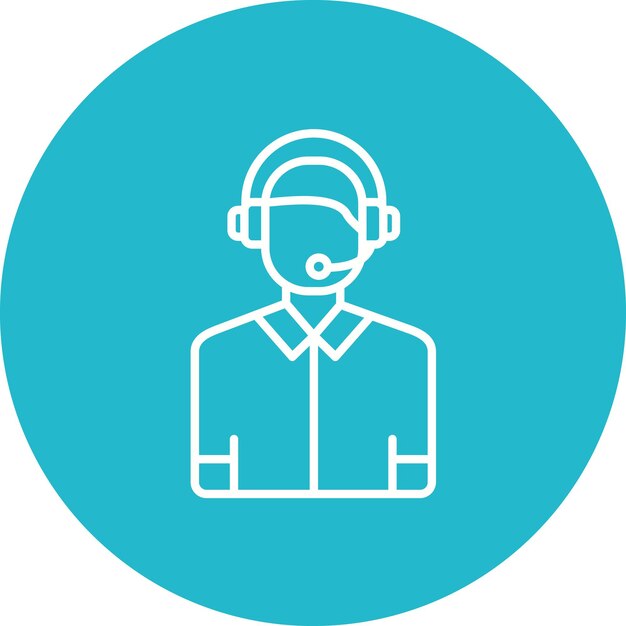 Imagen vectorial del icono de servicio al cliente Se puede utilizar para la entrega de alimentos