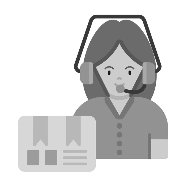 Imagen vectorial del icono del servicio al cliente Se puede utilizar para la entrega y la logística