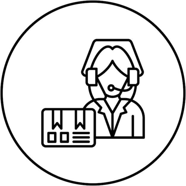 Imagen vectorial del icono del servicio al cliente Se puede utilizar para la entrega y la logística