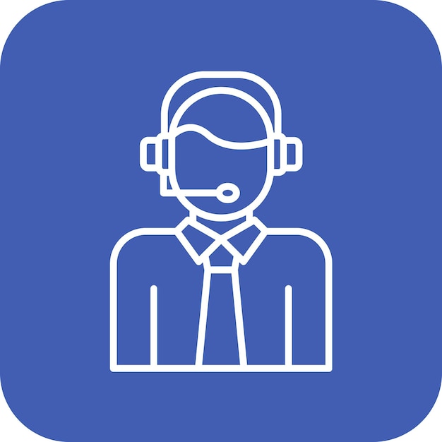 Imagen vectorial del icono de servicio al cliente Se puede utilizar para marketing