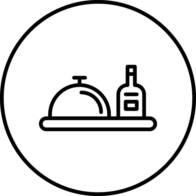 Imagen vectorial del icono del servicio de alimentos Se puede utilizar para el ferrocarril