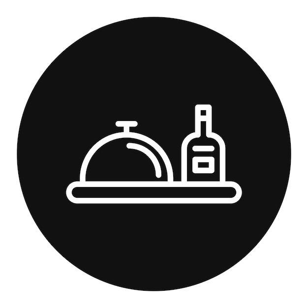 Imagen vectorial del icono del servicio de alimentos Se puede utilizar para el ferrocarril