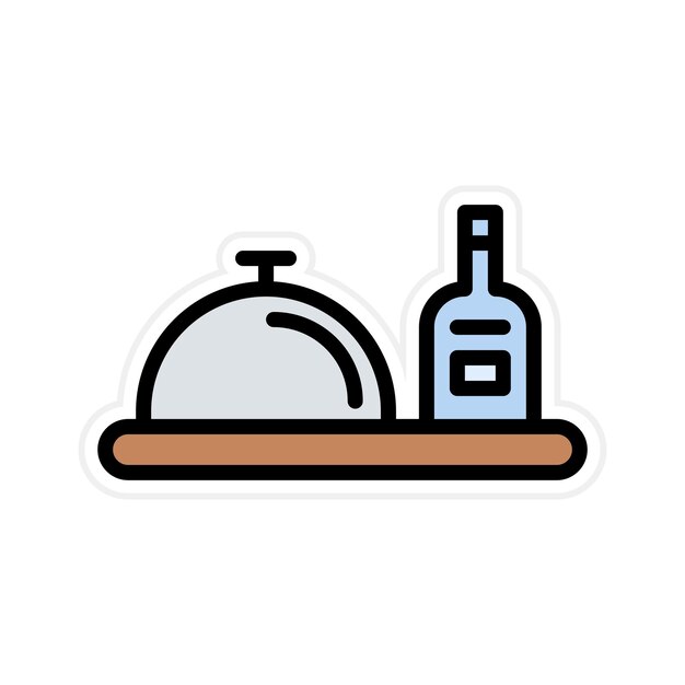 Imagen vectorial del icono del servicio de alimentos Se puede utilizar para el ferrocarril