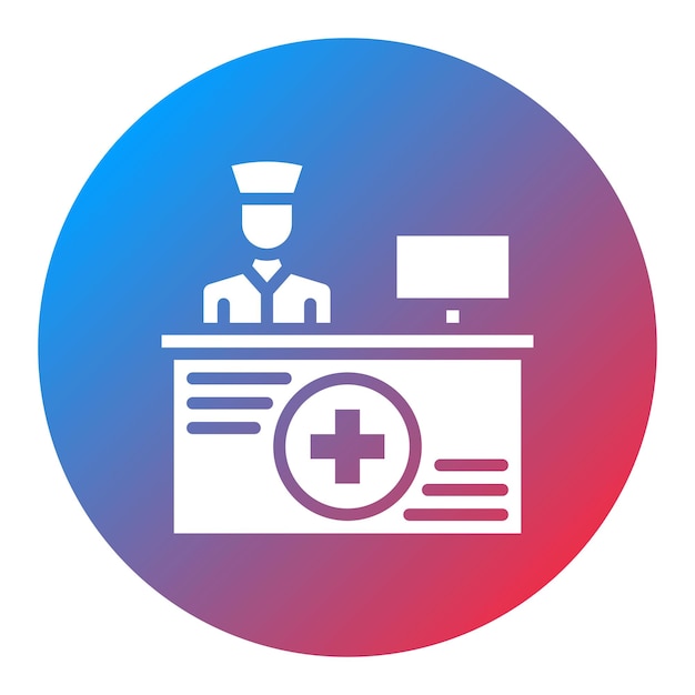 Imagen vectorial del icono del servicio de enfermería Se puede utilizar para la enfermería