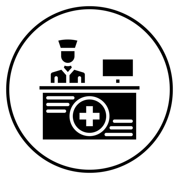 Imagen vectorial del icono del servicio de enfermería Se puede utilizar para la enfermería