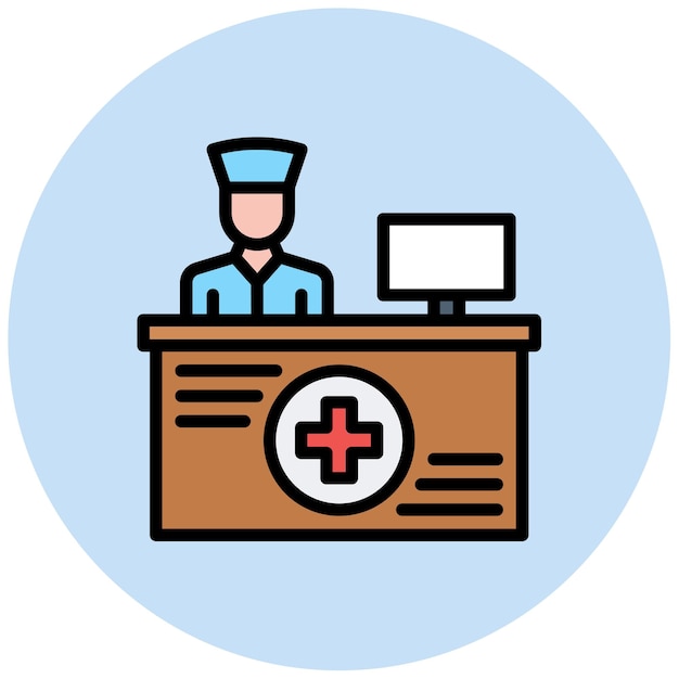 Imagen vectorial del icono del servicio de enfermería Se puede utilizar para la enfermería