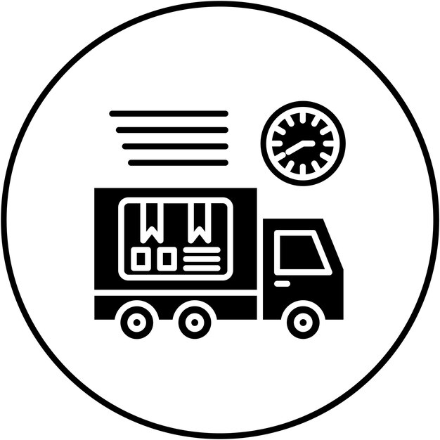Imagen vectorial del icono del servicio de entrega Se puede utilizar para la entrega y la logística