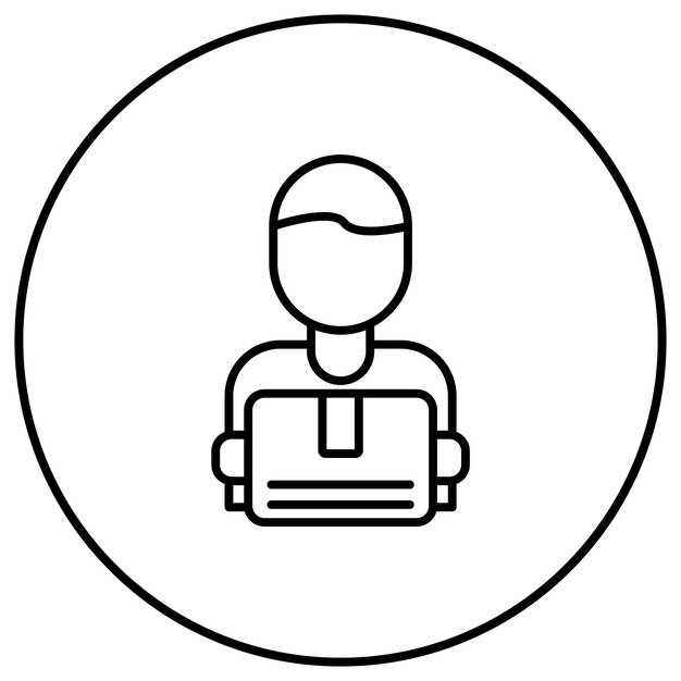Imagen vectorial del icono del servicio de entrega Se puede utilizar para Untact World